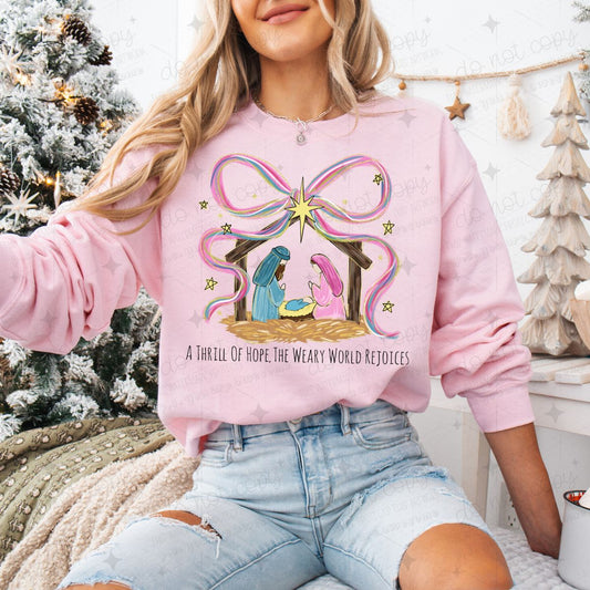 COQUETTE A THRILL OF HOPE, THE WEARY WORLD REJOICES - DTF TRANSFER