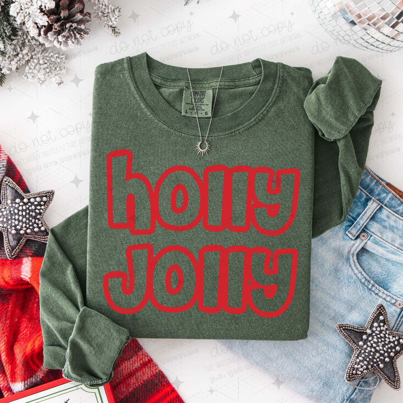 HOLLY JOLLY - DTF TRANSFER