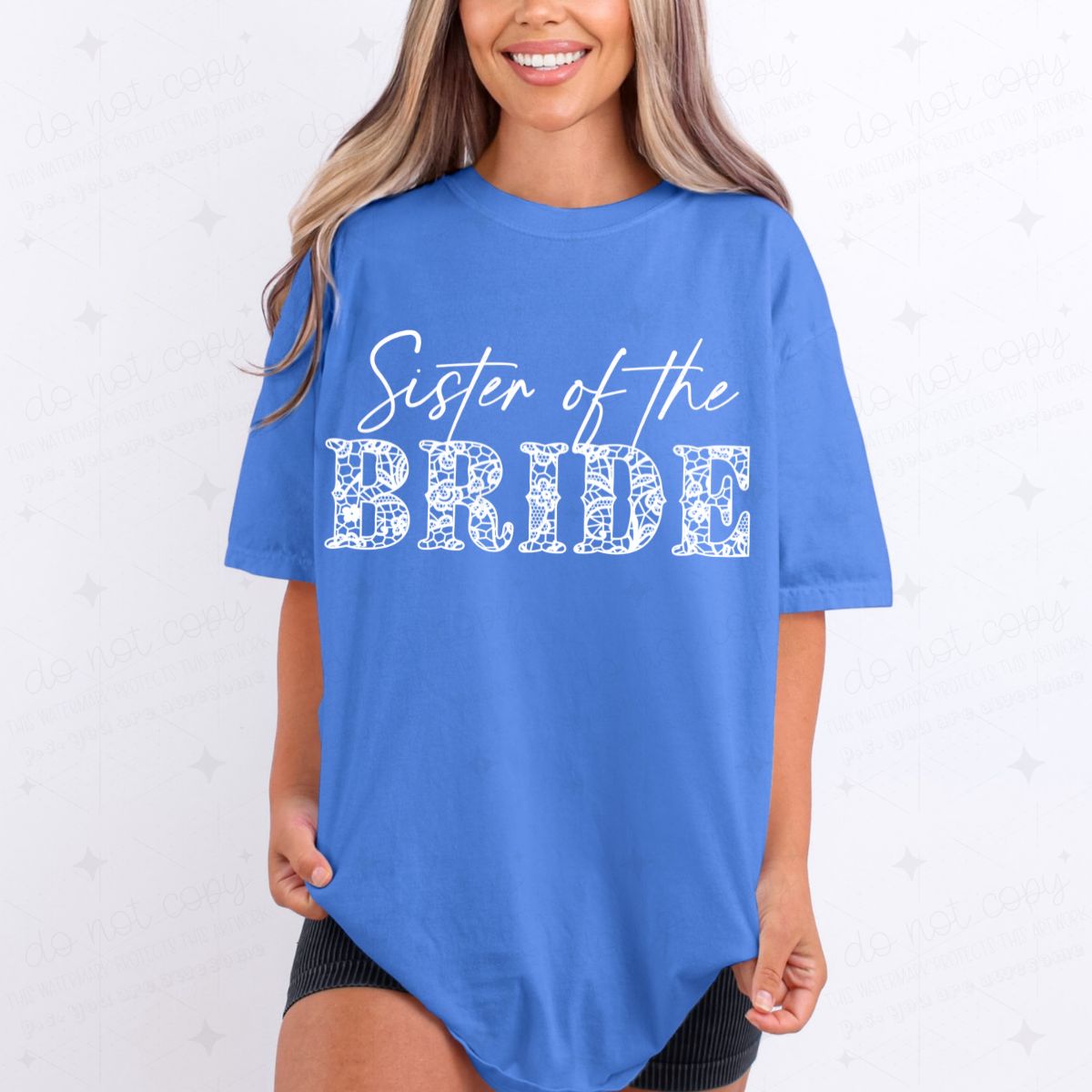 SISTER OF THE BRIDE - FAUX LACE - DTF TRANSFER
