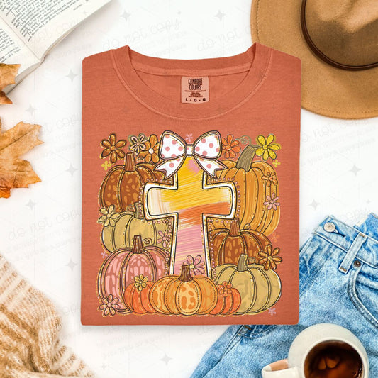 COQUETTE CROSS & PUMPKINS - DTF TRANSFER