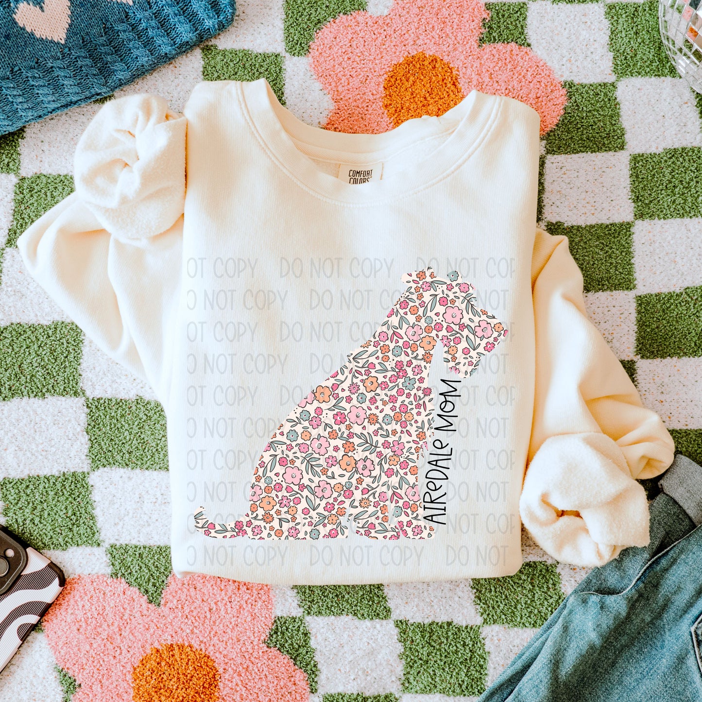 DOG MOM FLORAL - DTF TRANSFER