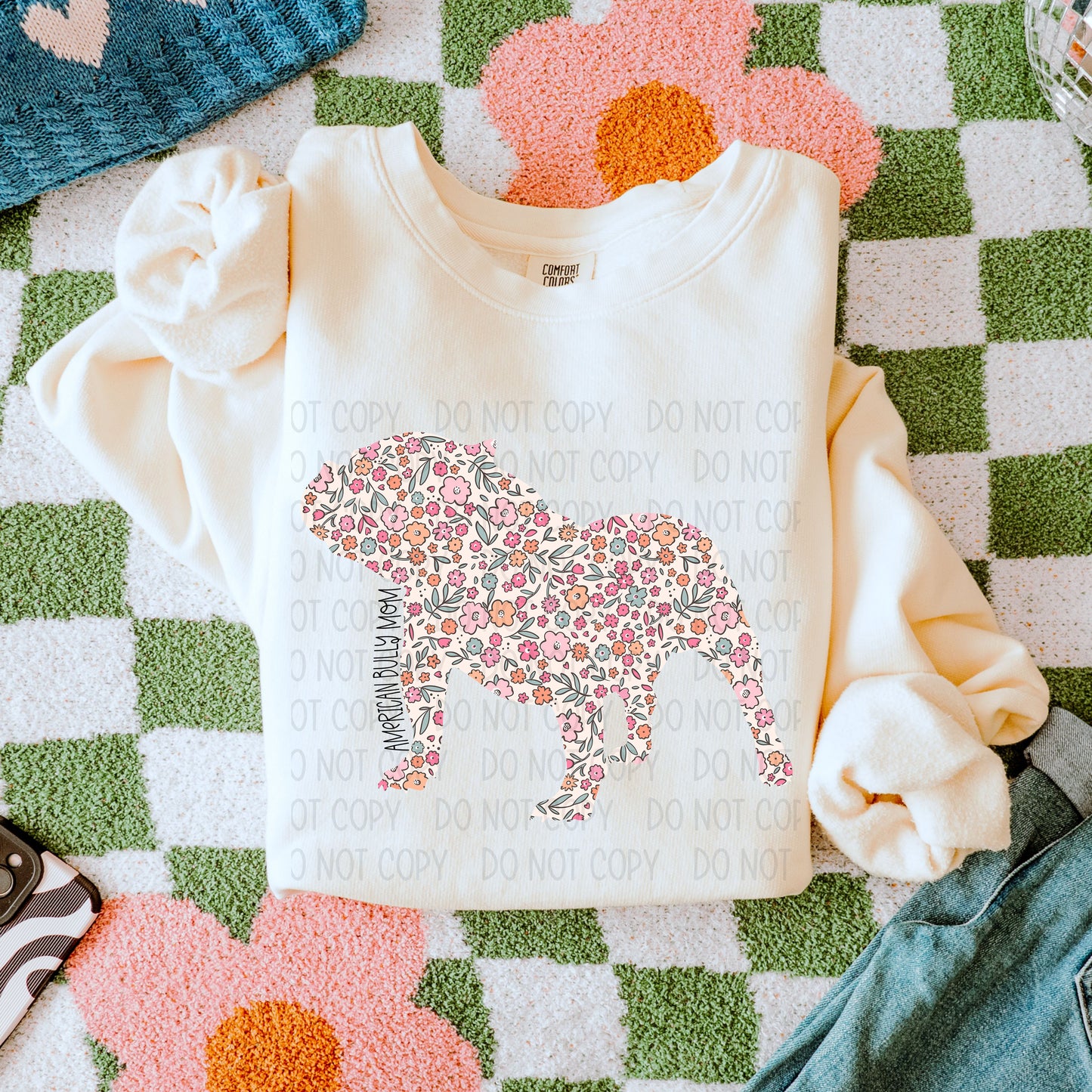 DOG MOM FLORAL - DTF TRANSFER