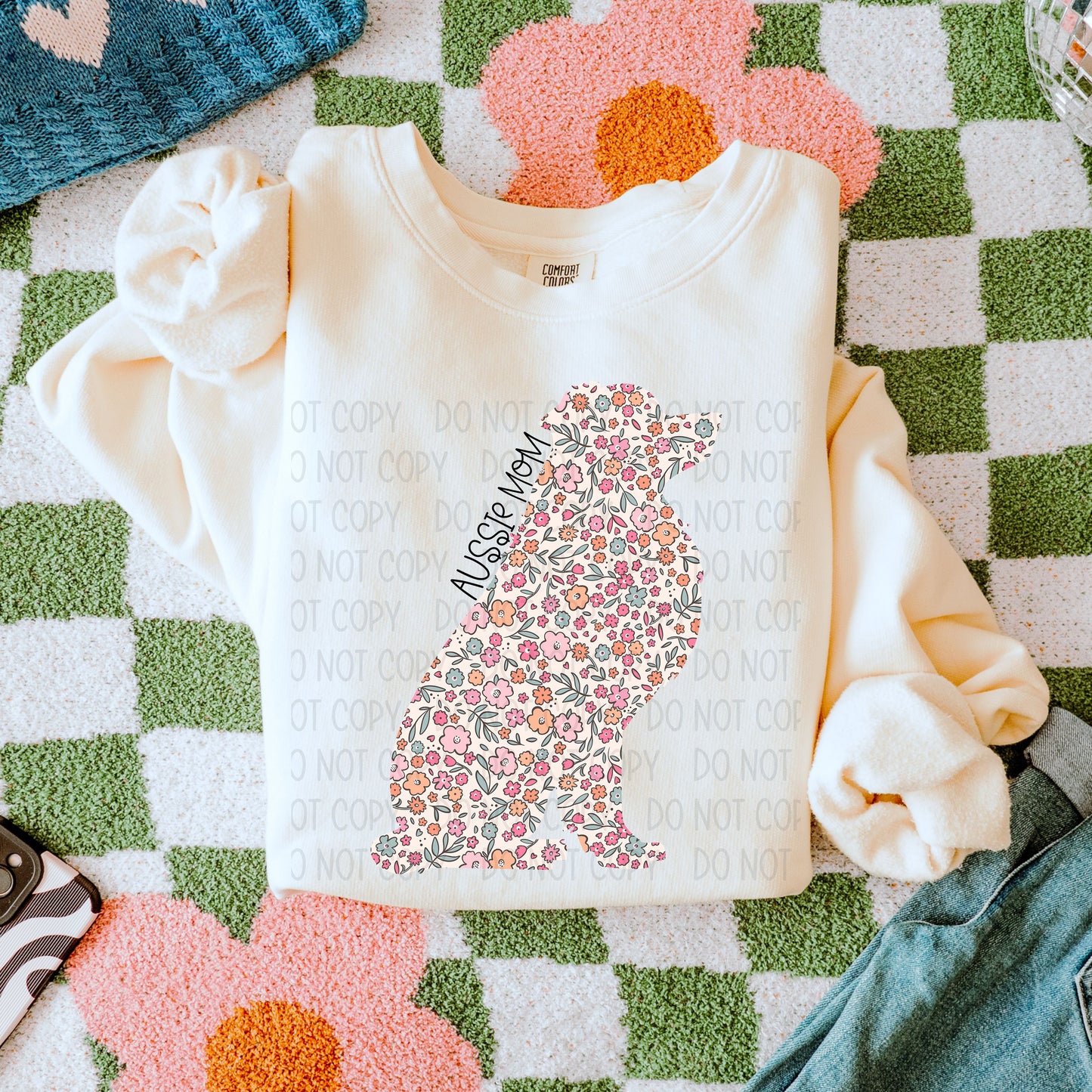 DOG MOM FLORAL - DTF TRANSFER