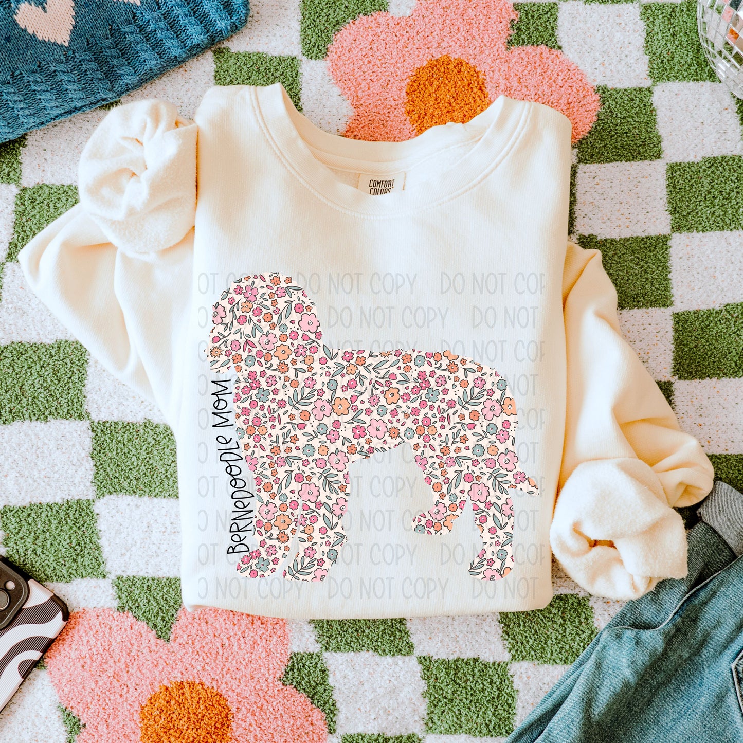 DOG MOM FLORAL - DTF TRANSFER