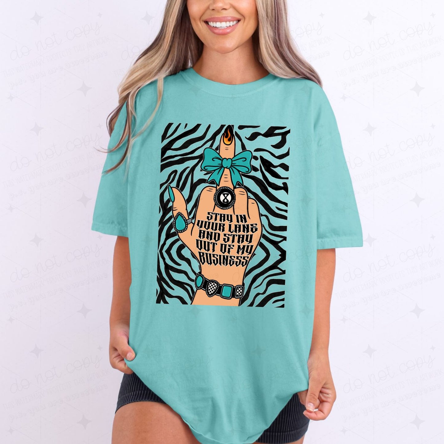 COQUETTE STAY IN YOUR LANE AND STAY OUT OF MY BUSINESS - COMPLETED TEE