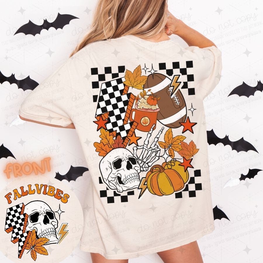 FALL VIBES - FRONT+BACK - DTF TRANSFER