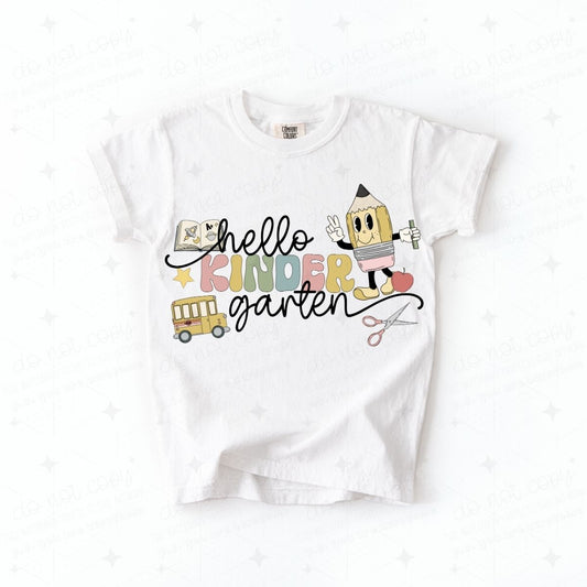 HELLO KINDERGARTEN - BOY - DTF TRANSFER