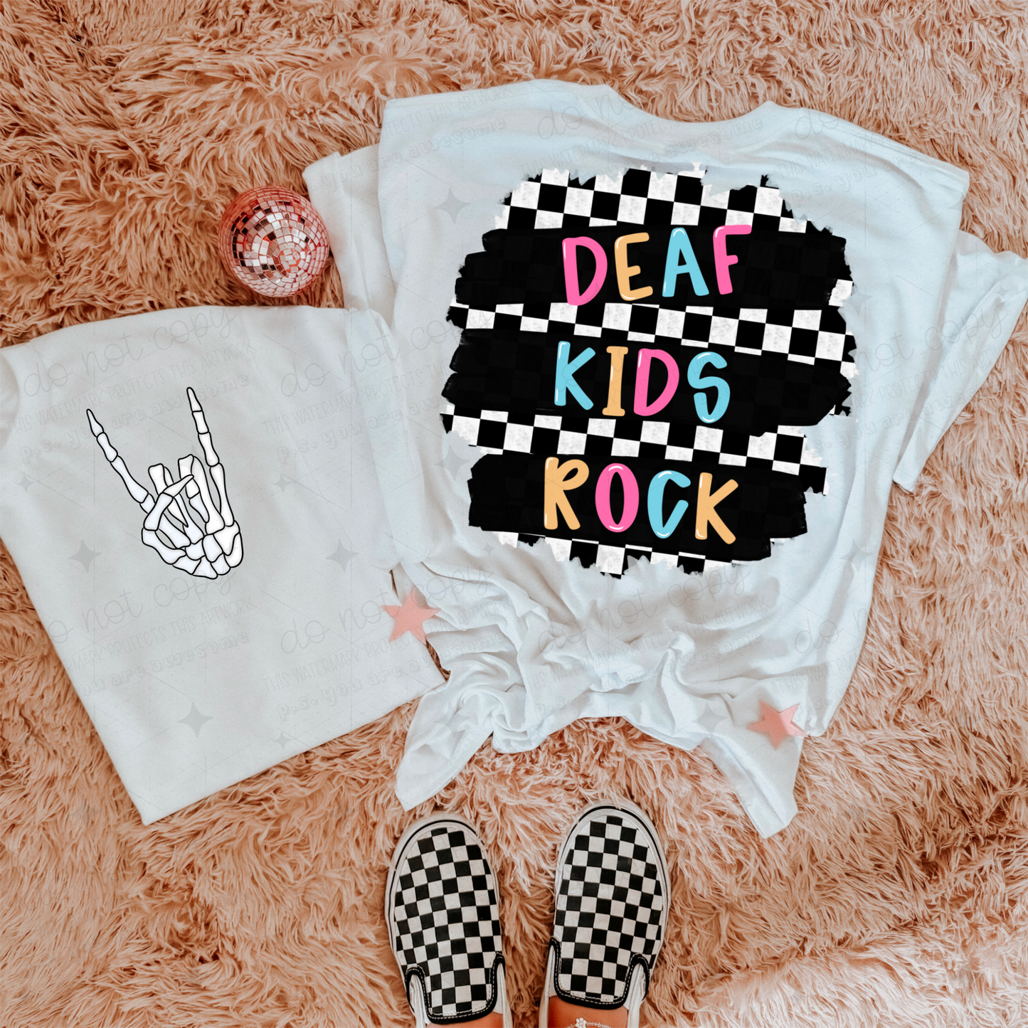 DEAF KIDS ROCK *OLLIE & CO EXCLUSIVE* - FRONT+BACK - DTF TRANSFER