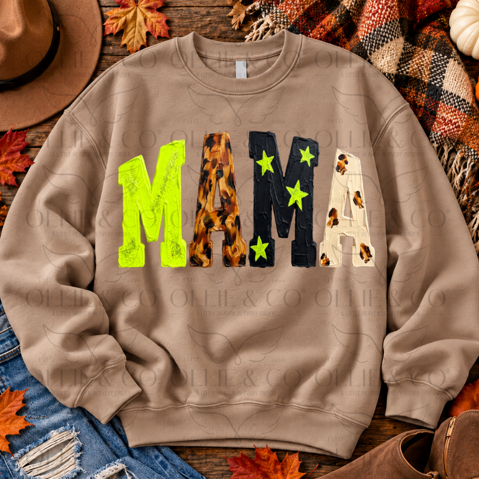 MAMA Y2K GREEN - FAUX PAINT - DTF TRANSFER