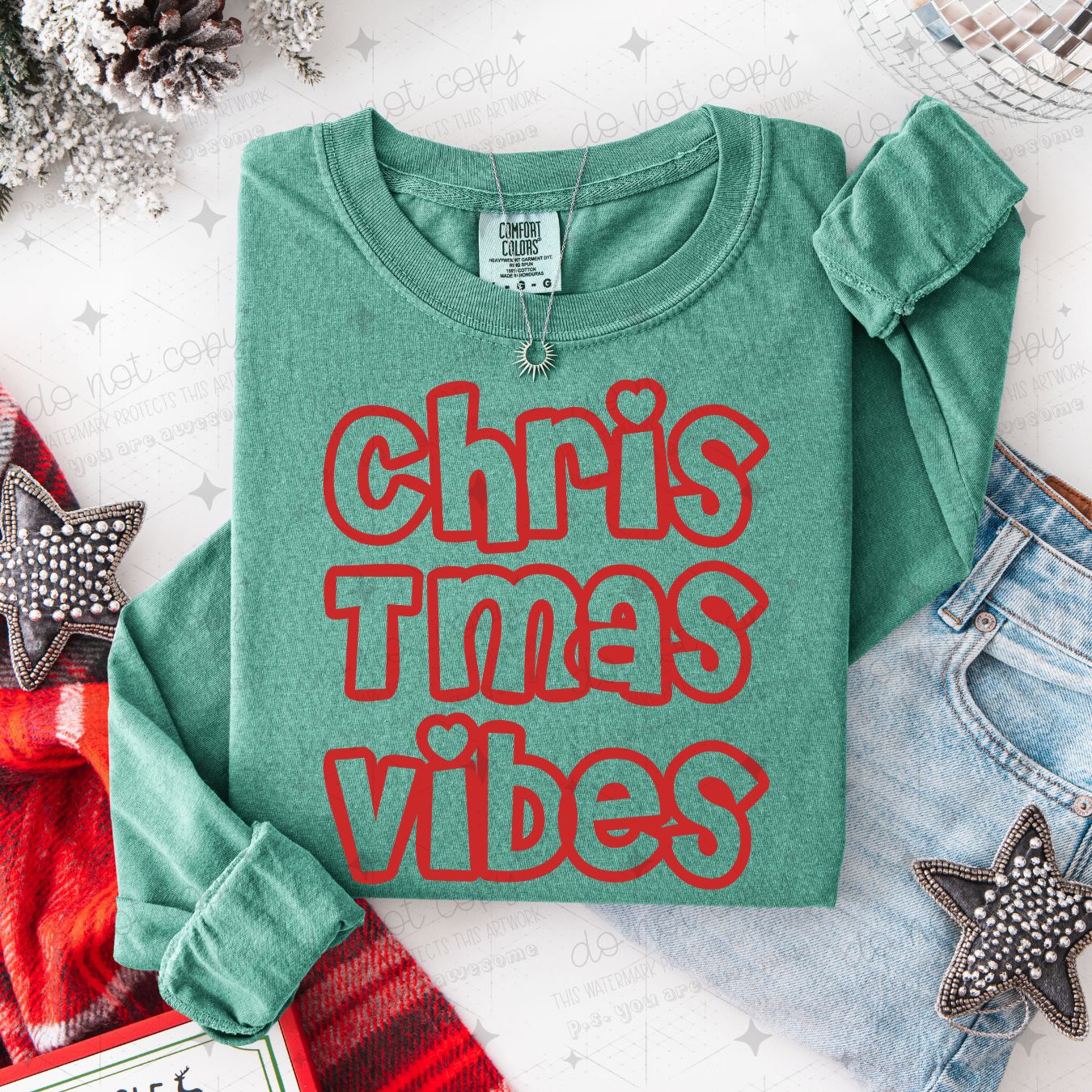 CHRISTMAS VIBES - DTF TRANSFER