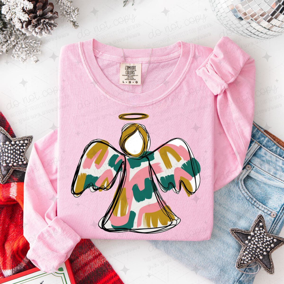 BRUSHSTROKE ANGEL - DTF TRANSFER