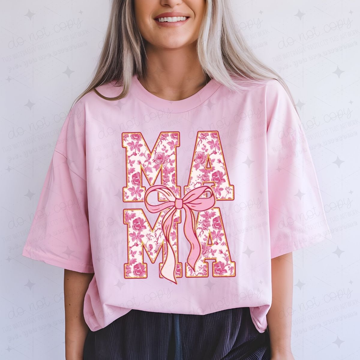 COQUETTE MAMA - FAUX GLITTER - DTF TRANSFER