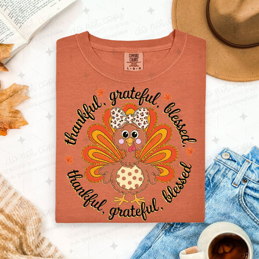 COQUETTE THANKFUL GRATEFUL BLESSED - DTF TRANSFER