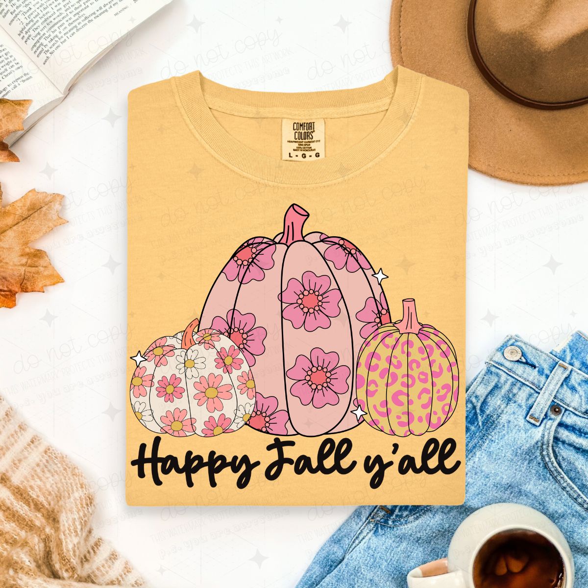 HAPPY FALL Y'ALL - DTF TRANSFER