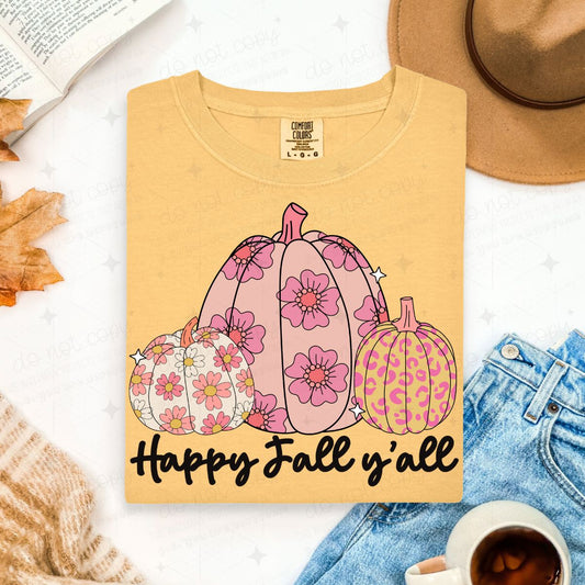 HAPPY FALL Y'ALL - DTF TRANSFER