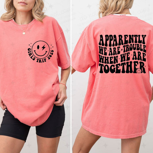 GIRLS TRIP 2025 - FRONT+BACK - DTF TRANSFER