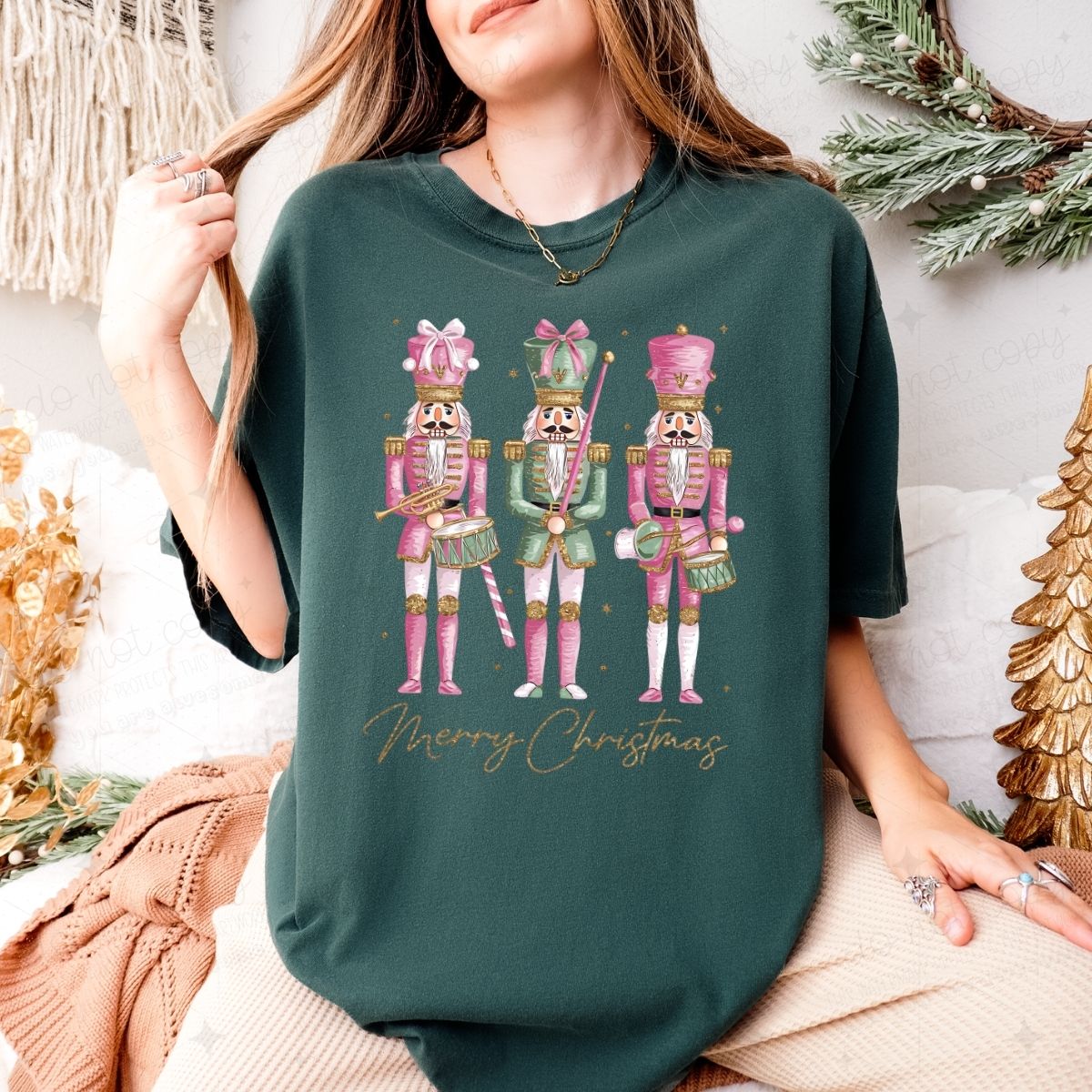 COQUETTE MERRY CHRISTMAS - FAUX SEQUIN - DTF TRANSFER