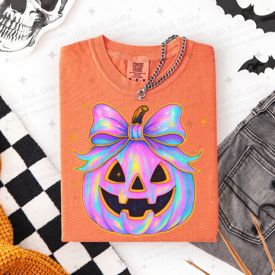COQUETTE IRIDESCENT JACK O LANTERN - DTF TRANSFER