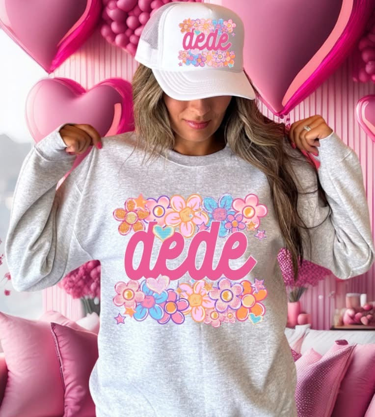 FLORAL HEART FAMILY NAMES - DTF TRANSFER
