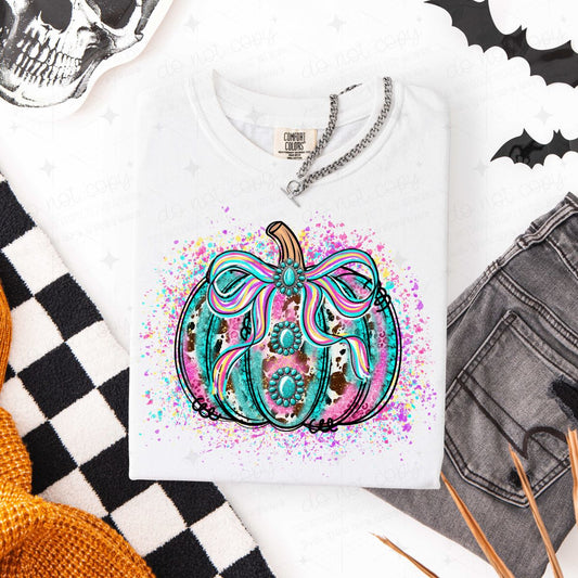 COQUETTE TURQUOISE PUMPKIN - DTF TRANSFER