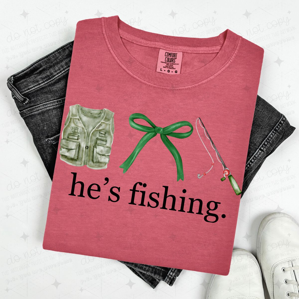 COQUETTE HE'S FISHING - DTF TRANSFER