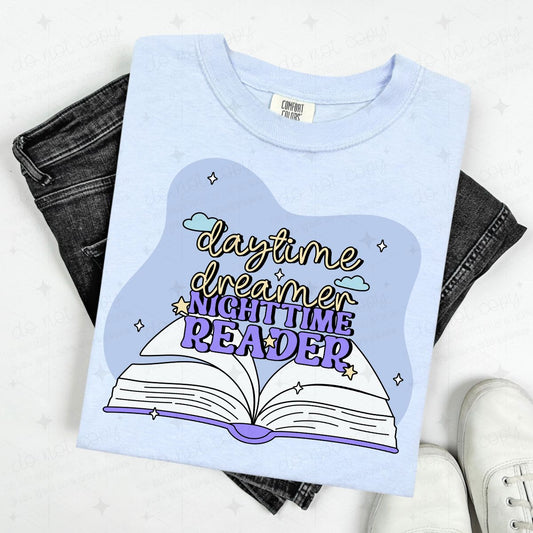 DAYTIME DREAMER NIGHTTIME READER - DTF TRANSFER