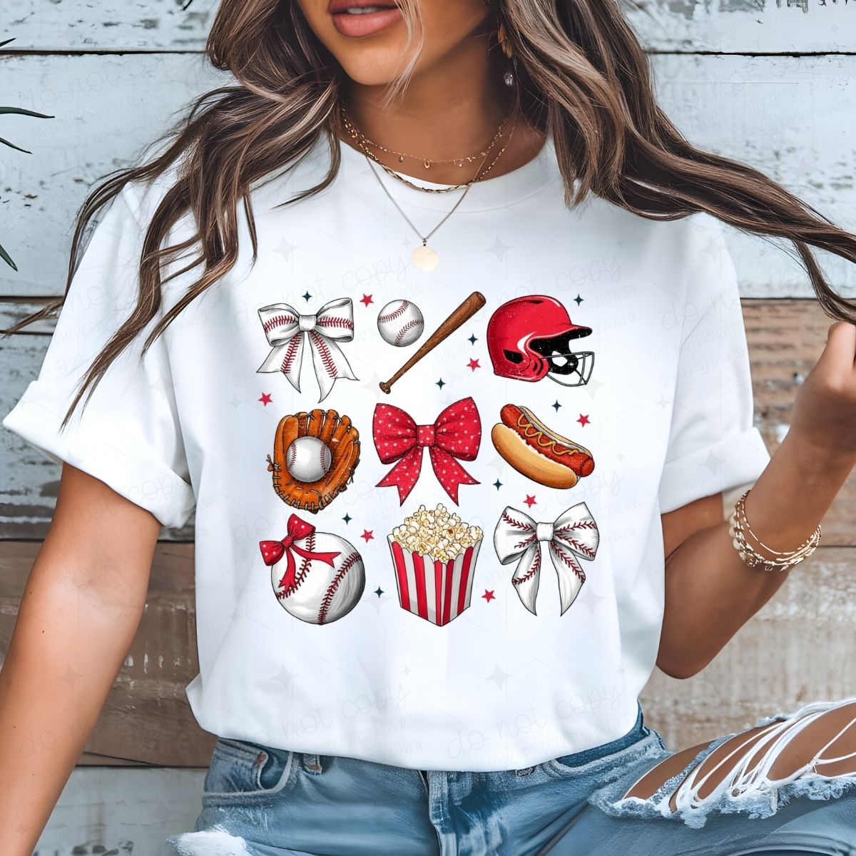 COQUETTE BASEBALL COLLAGE - DTF TRANSFER