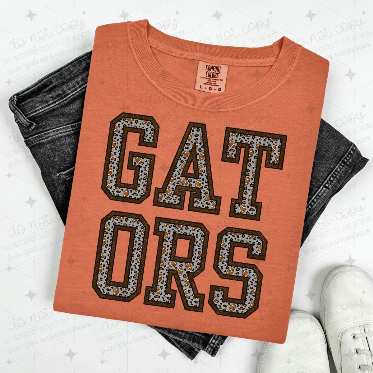 FOOTBALL MASCOTS - FAUX GLITTER - DTF TRANSFER