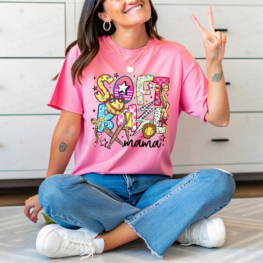 COQUETTE SOFTBALL MAMA - DTF TRANSFER