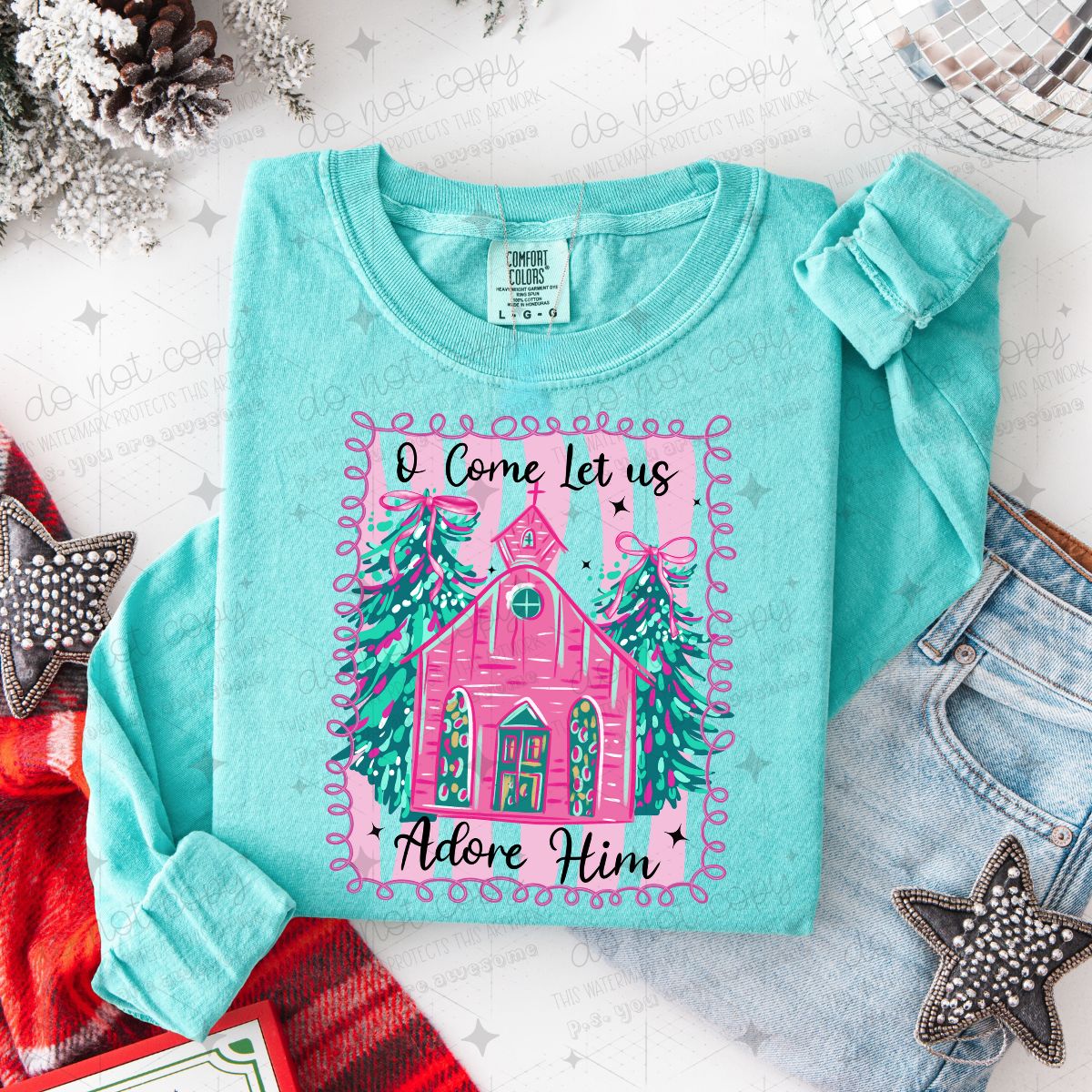 COQUETTE O COME LET US ADORE HIM - DTF TRANSFER