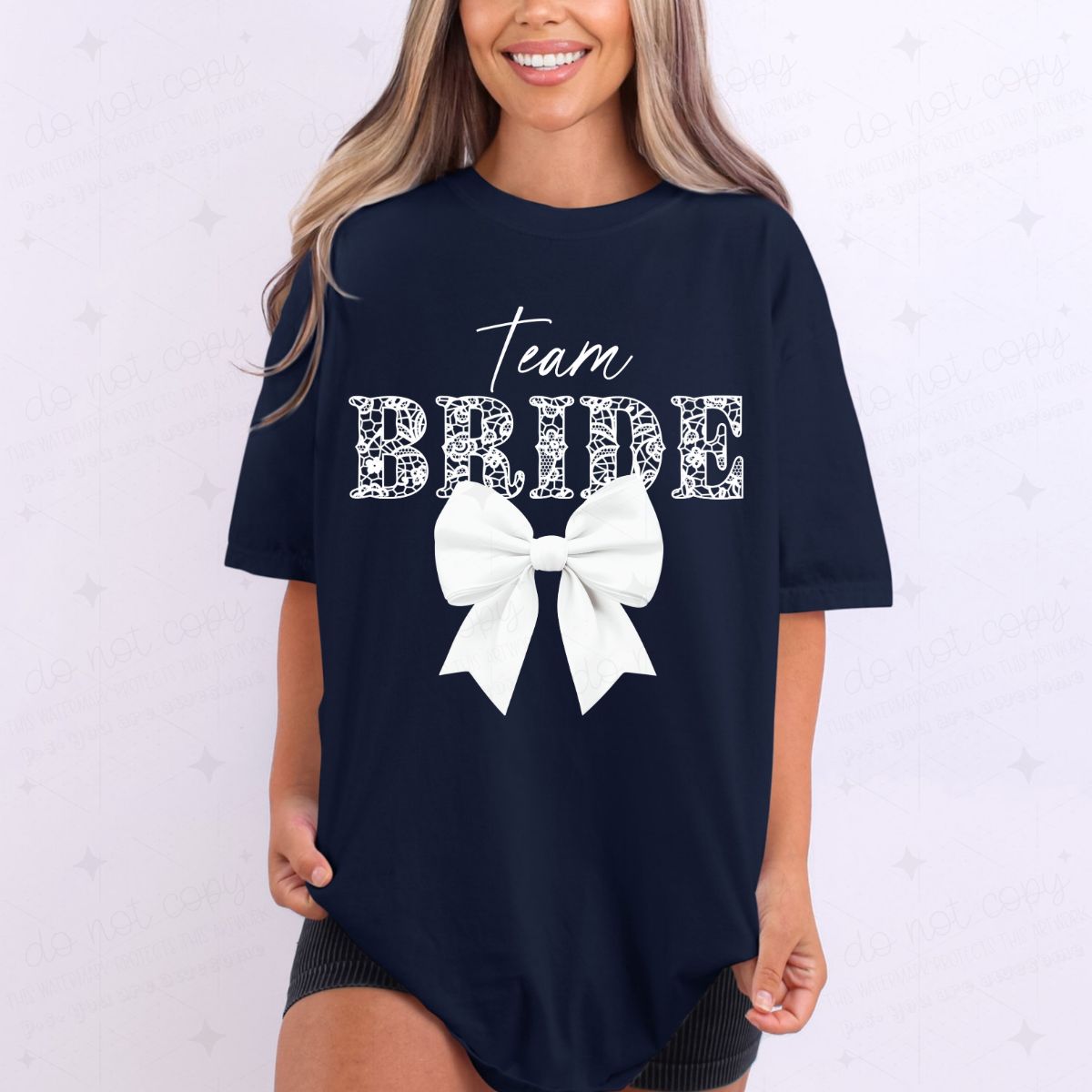 COQUETTE TEAM BRIDE - FAUX LACE - DTF TRANSFER