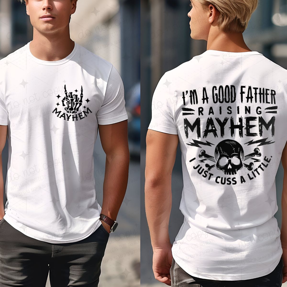 RAISING MAYHEM - FRONT+BACK - DTF TRANSFER