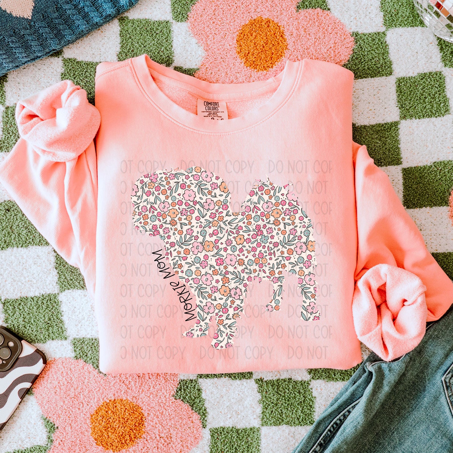 DOG MOM FLORAL - DTF TRANSFER