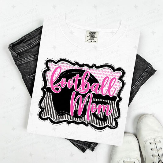 FOOTBALL MOM - PINK - DTF TRANSFER