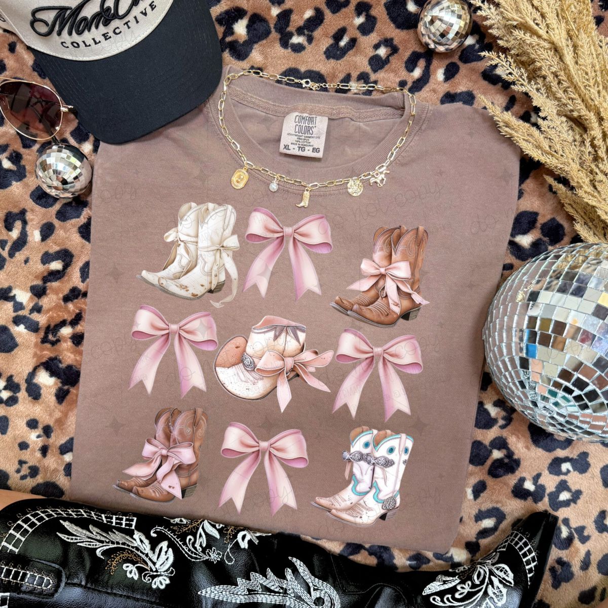 COQUETTE COWGIRL BOOTS GRID - DTF TRANSFER