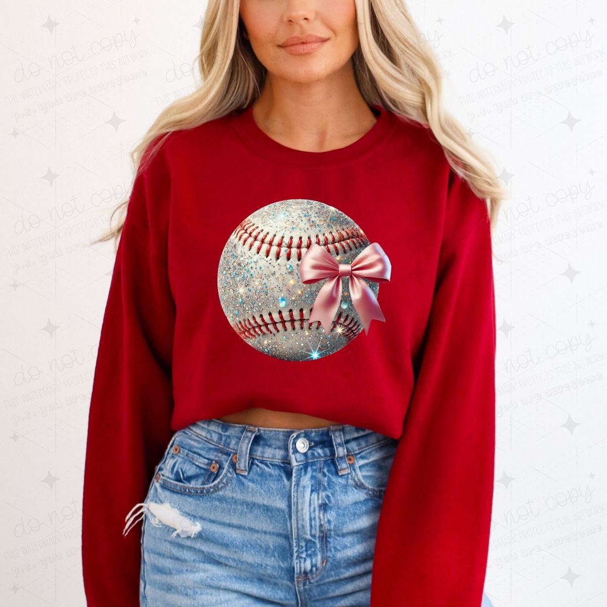 COQUETTE BASEBALL - FAUX SEQUIN - DTF TRANSFER