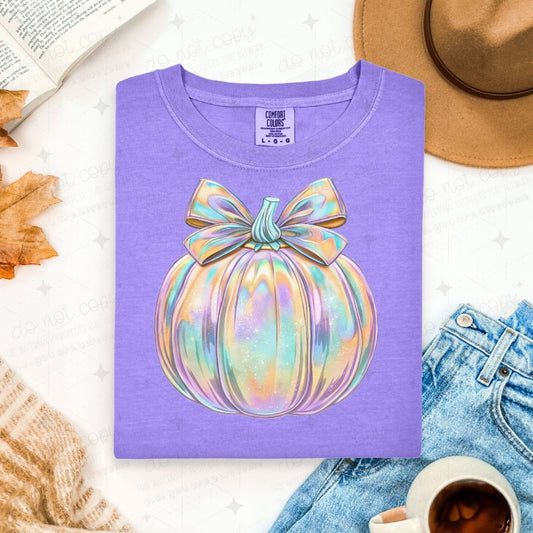 COQUETTE IRIDESCENT PUMPKIN - DTF TRANSFER