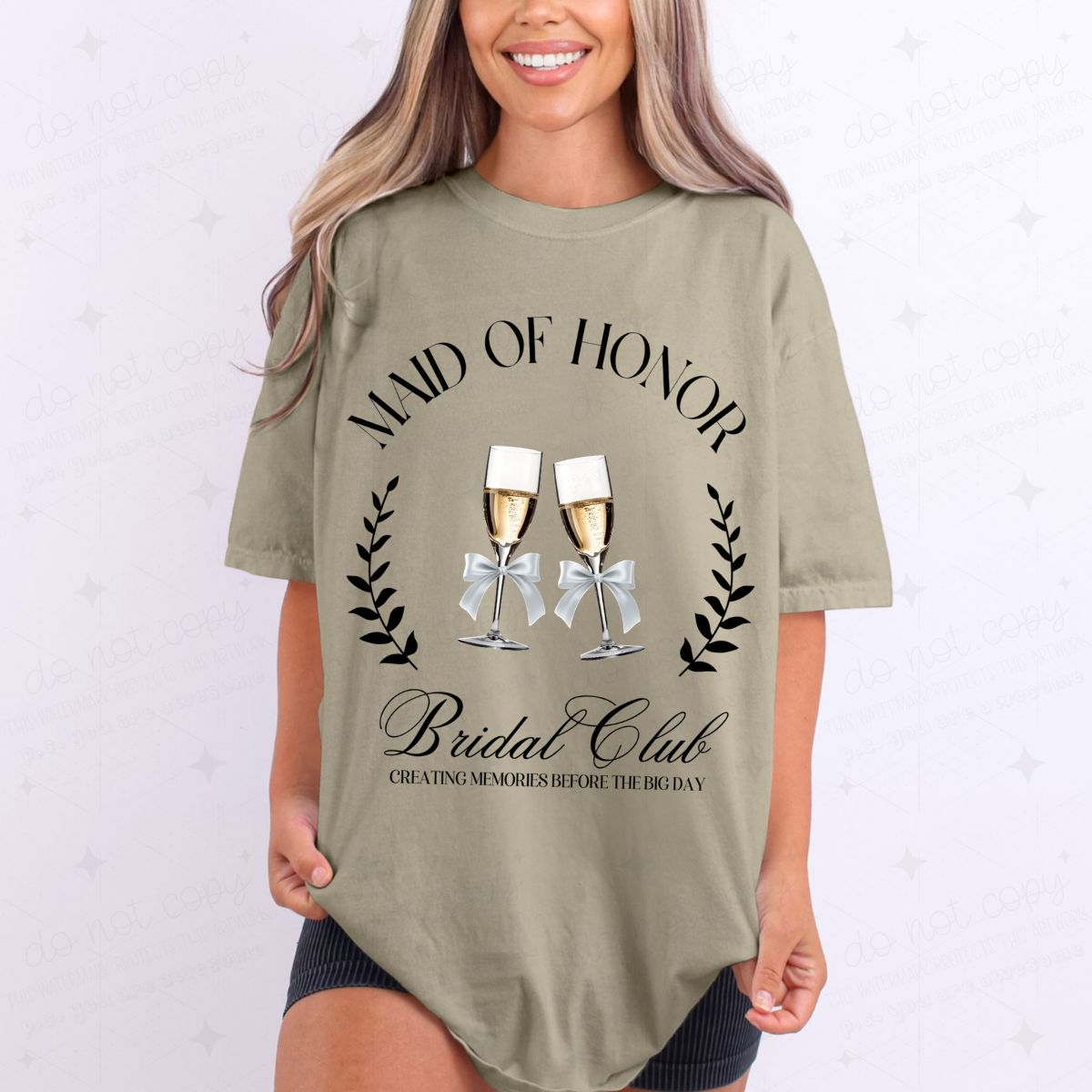 COQUETTE MAID OF HONOR W/ GLASSES - DTF TRANSFER
