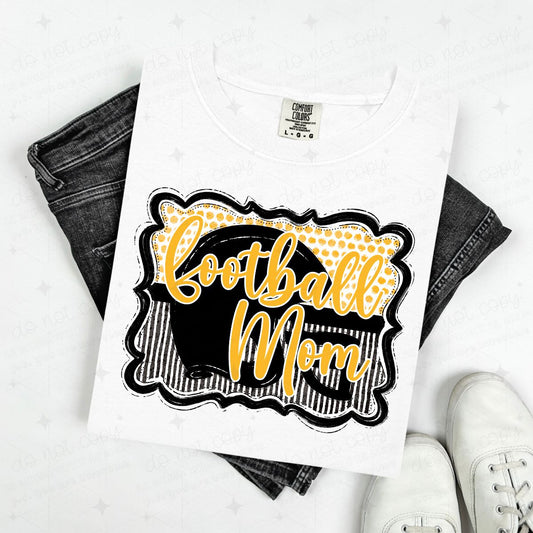 FOOTBALL MOM - YELLOW - DTF TRANSFER