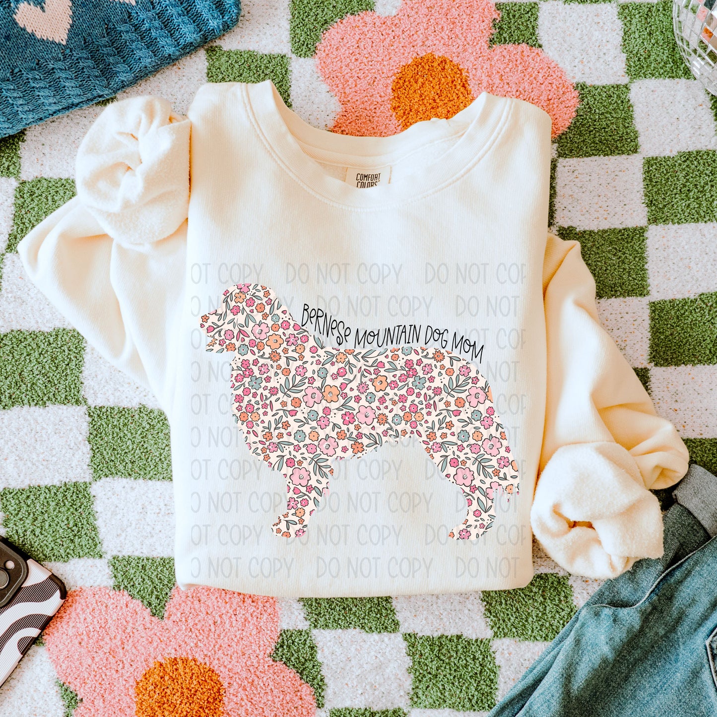 DOG MOM FLORAL - DTF TRANSFER