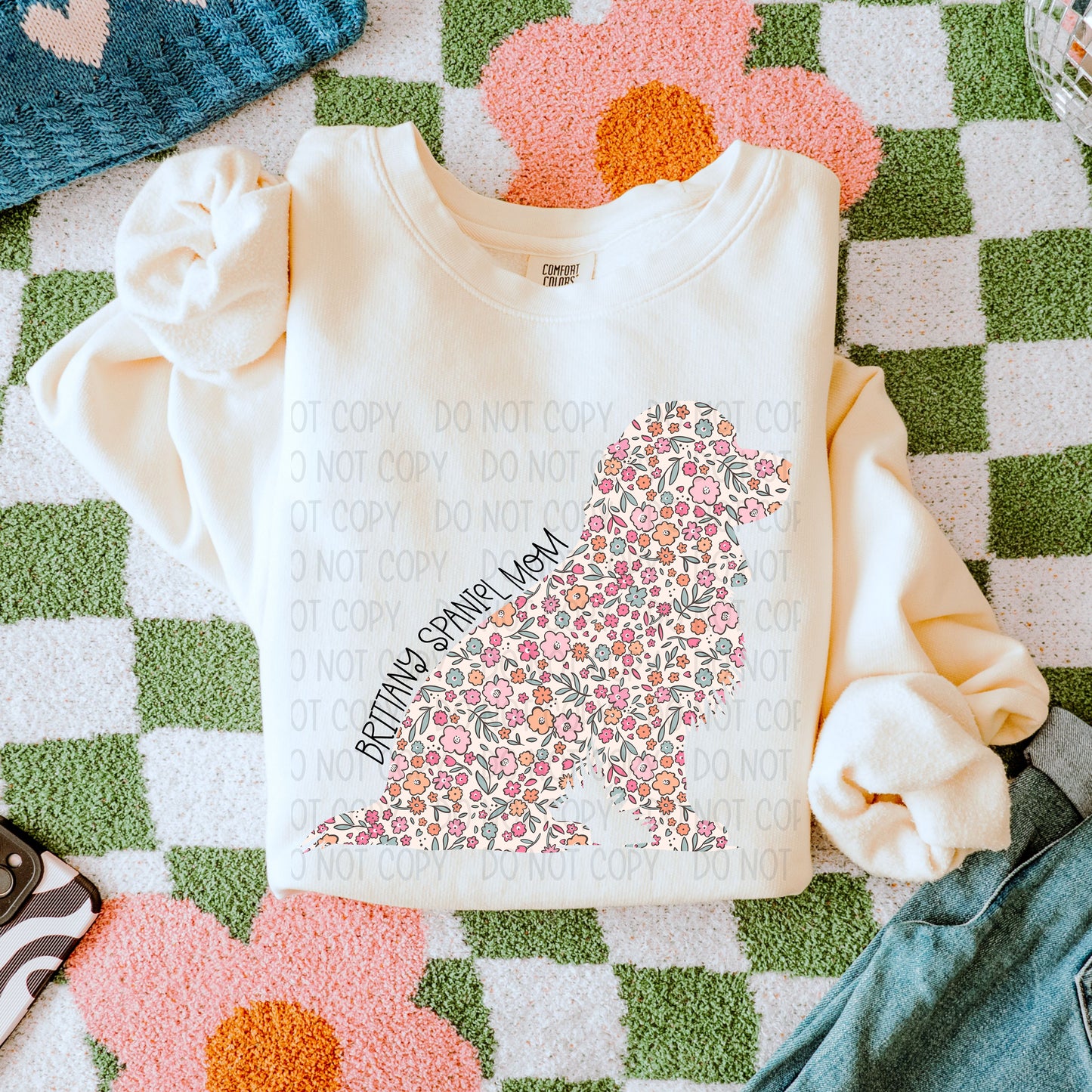 DOG MOM FLORAL - DTF TRANSFER