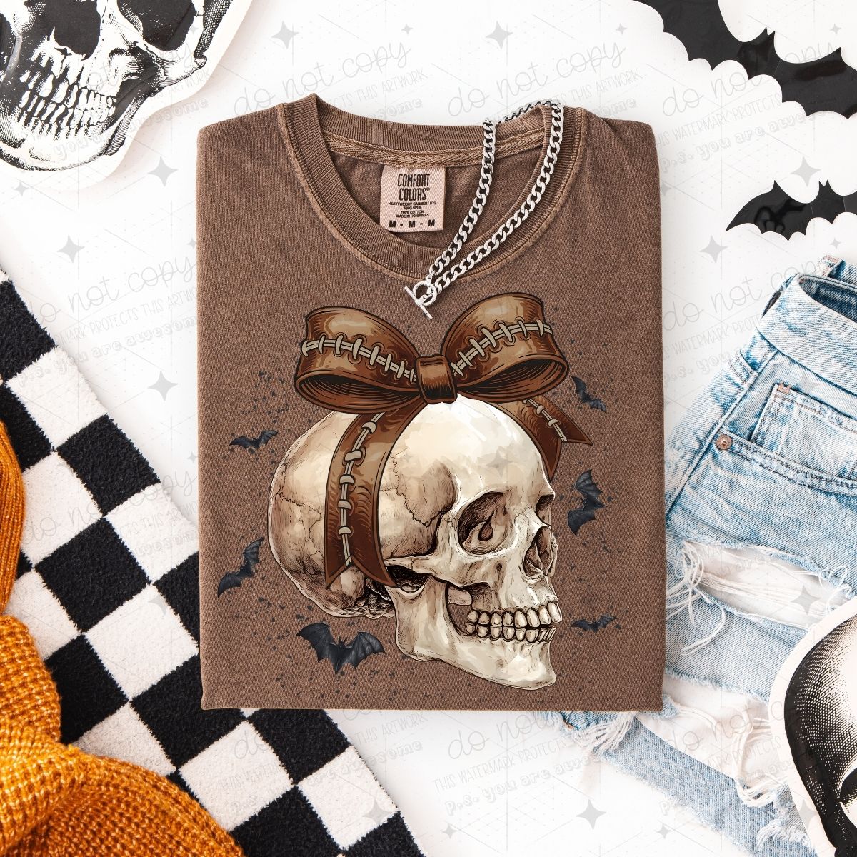 COQUETTE SKELLIE W/ BATS - DTF TRANSFER