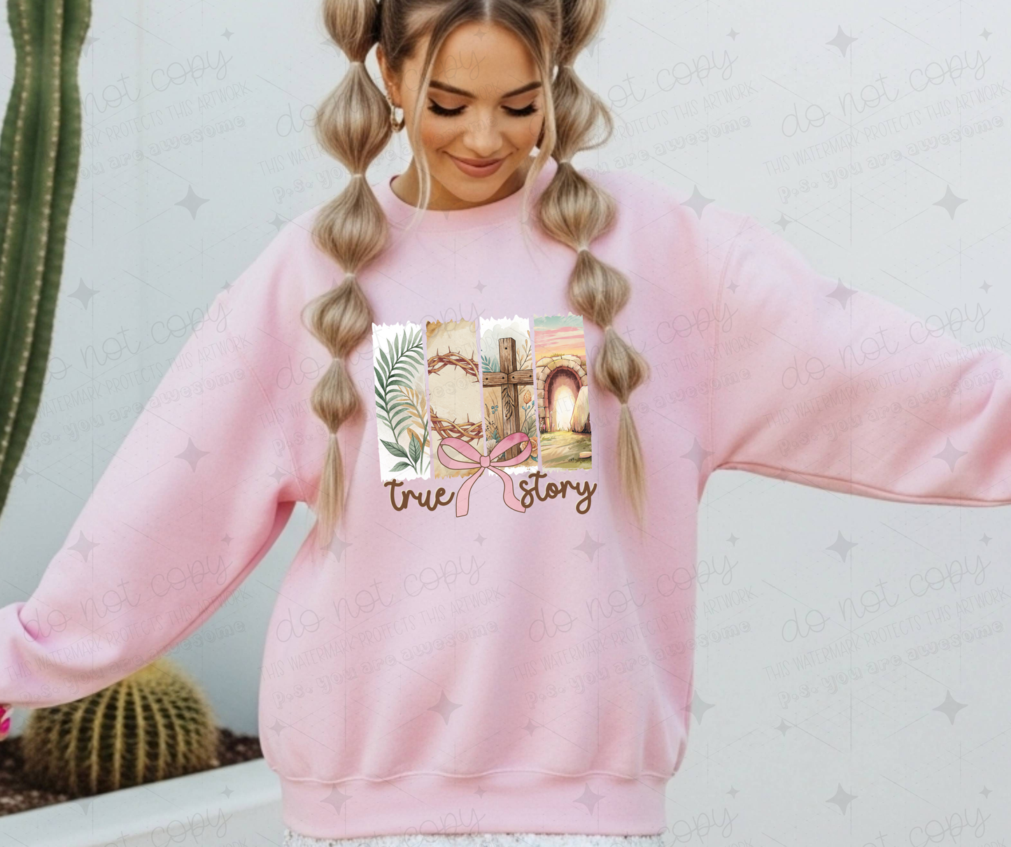 TRUE STORY EASTER BRUSHSTROKE DARK - DTF TRANSFER