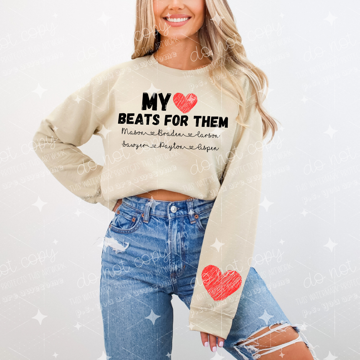 MY HEART BEATS FOR THEM - CUSTOM TRANSFER