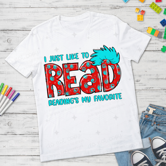 I JUST LIKE TO READ - DTF TRANSFER