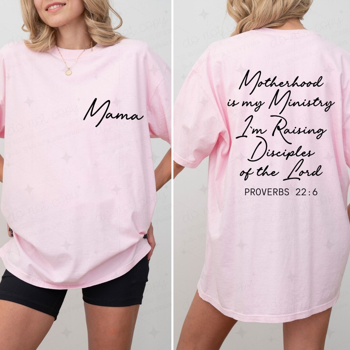 MOTHERHOOD IS MY MINISTRY - FRONT+BACK - DTF TRANSFER