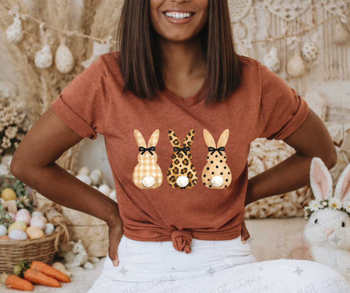 COQUETTE BUNNY TRIO - DTF TRANSFER