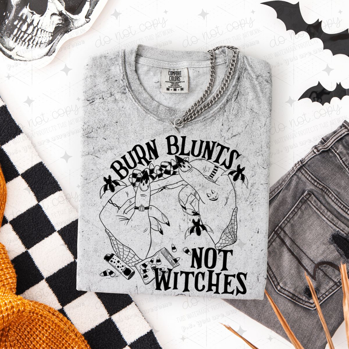 BURN BLUNTS NOT WITCHES - DTF TRANSFER