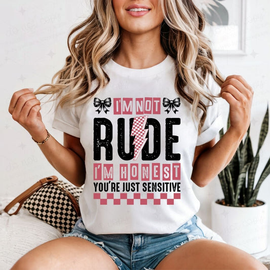 COQUETTE I'M NOT RUDE - DTF TRANSFER