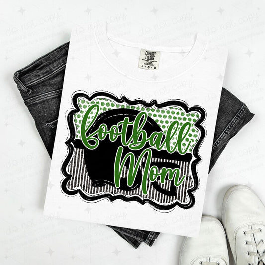 FOOTBALL MOM - GREEN - DTF TRANSFER